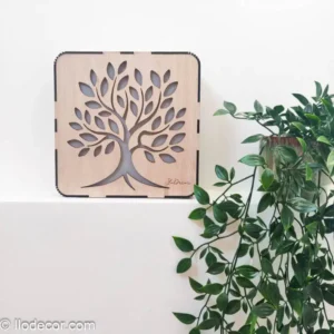 Lampe d'ambiance en bois - arbre de vie