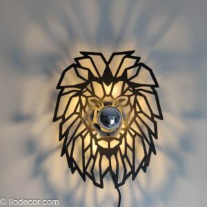 Applique murale lion géométrique