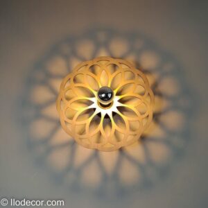 Applique murale en bois "Vitrail" mandala