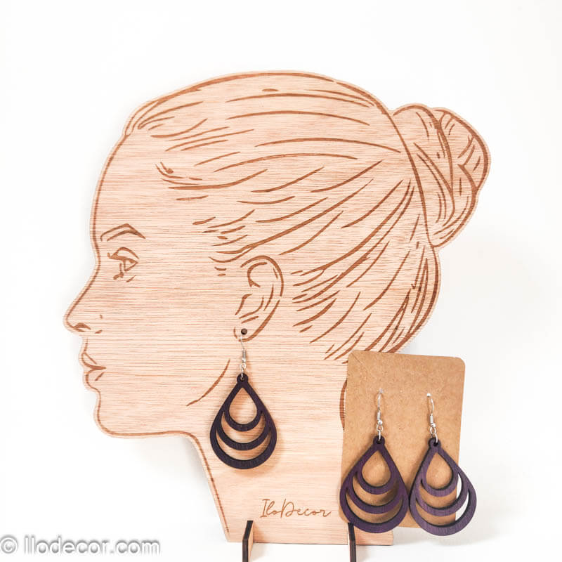 Boucles d'oreilles en bois : Chic et élégantes - Image 11