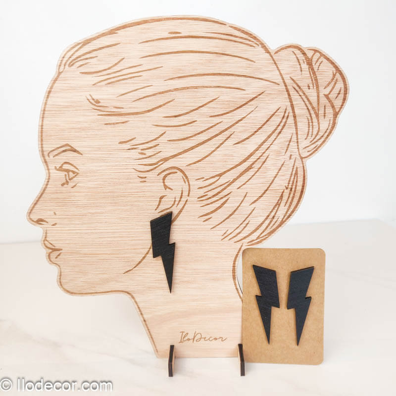Boucles d'oreilles en bois : Chic et élégantes - Image 3