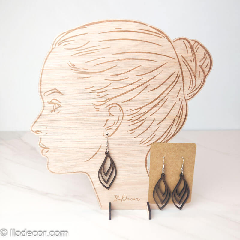 Boucles d'oreilles en bois : Chic et élégantes - Image 9