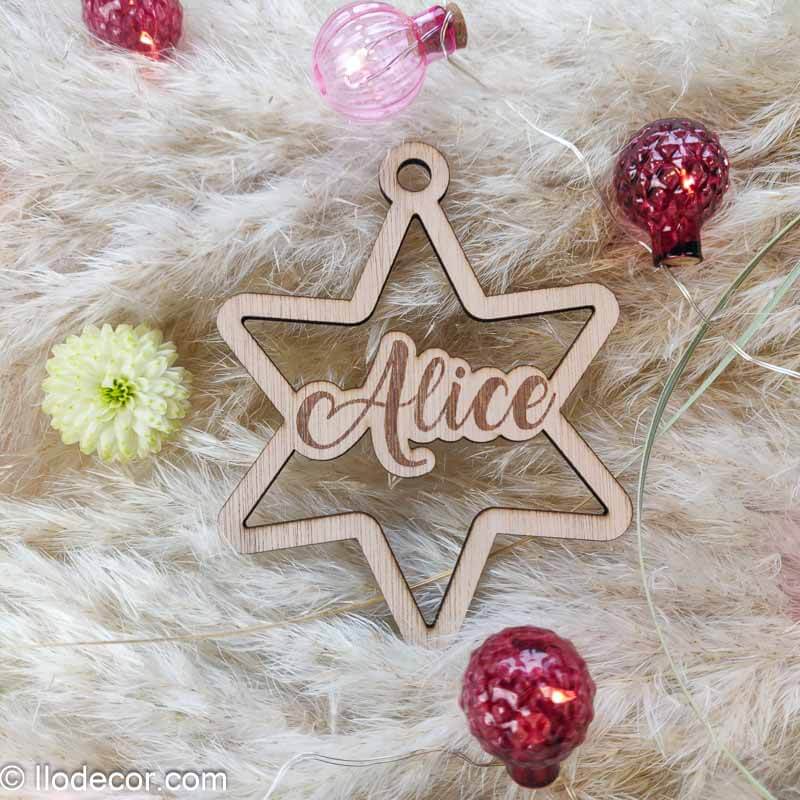 boule de noël en bois personnalisée - Image 8