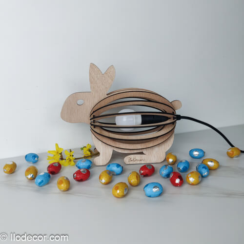 Lampe lapin en bois personnalisée - Image 8