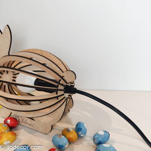 Lampe lapin en bois personnalisée - Image 10