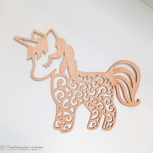 Licorne en bois mignonne - Image 2