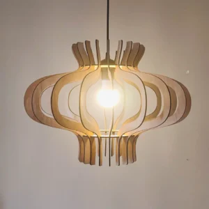Suspension Logo en bois découpé au laser