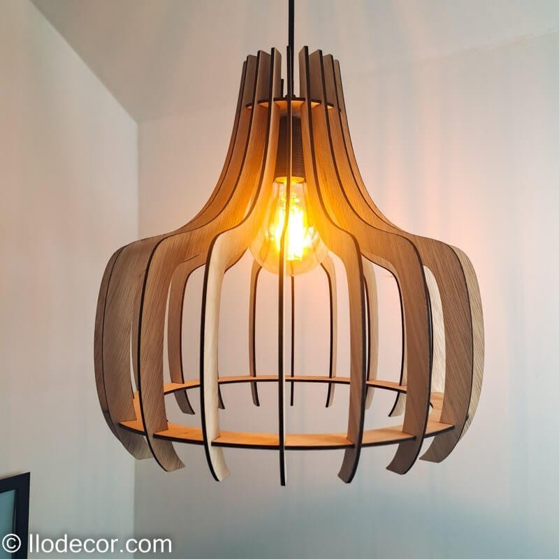 Lustre chic et moderne en bois - Image 9