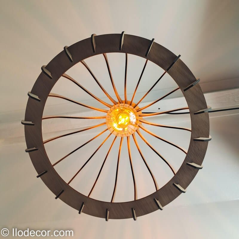 Lustre chic et moderne en bois - Image 5