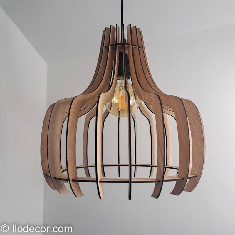 Lustre chic et moderne en bois - Image 7