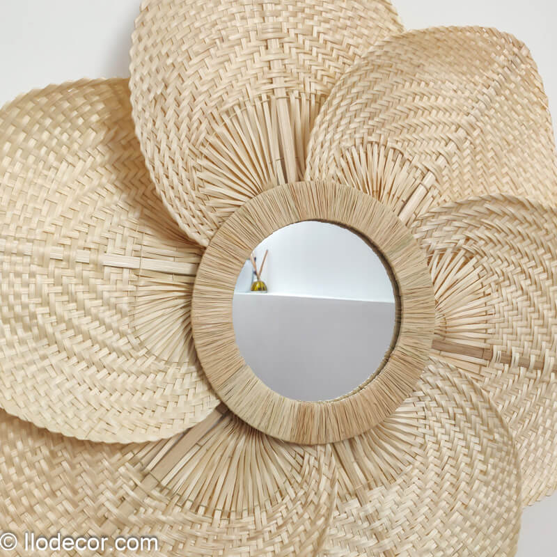Miroir feuilles de bambou - Style Bohème - Image 2