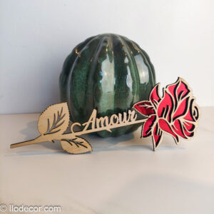 Rose en bois personnalisée