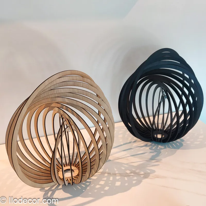 Suspension spirale de bois - plafonnier élégant - Image 11