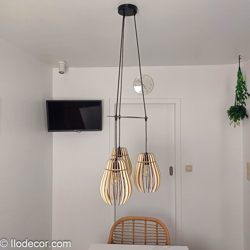 Suspension triple volante en Bois - Image 9