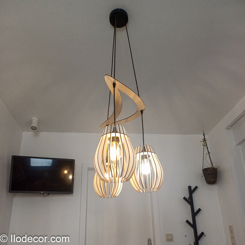 Suspension triple volante en Bois - Image 4