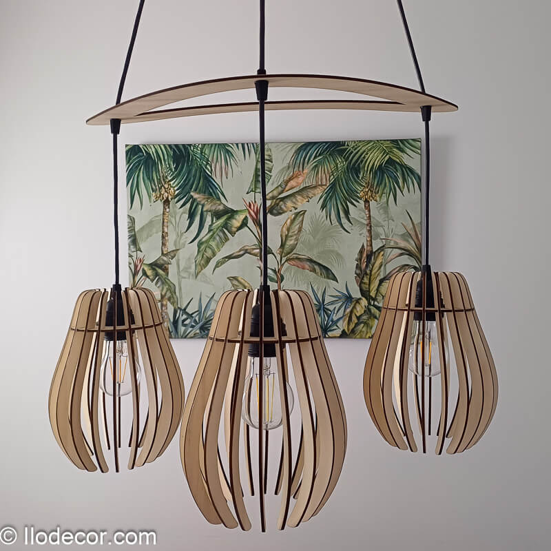 Suspension triple volante en Bois - Image 13