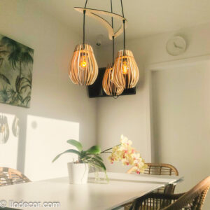 Suspension triple volante en Bois