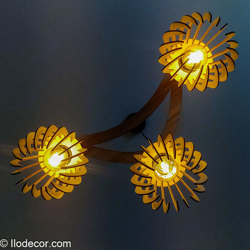 Suspension triple volante en Bois - Image 6