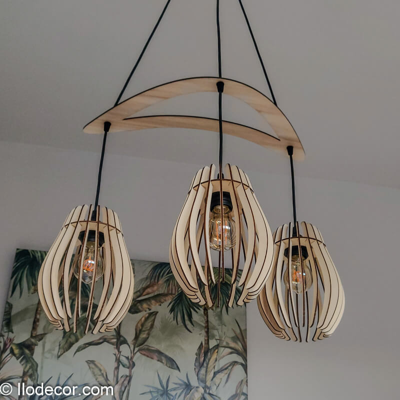 Suspension triple volante en Bois - Image 11