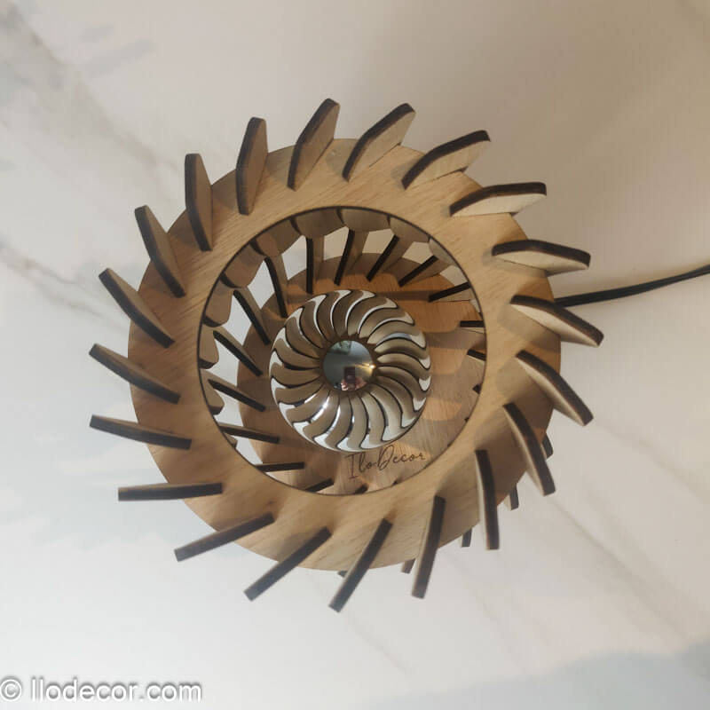 Lampe de chevet Tulipe en bois - Image 8