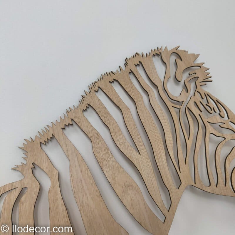 Décoration murale zèbre stylisé en bois. - Image 6