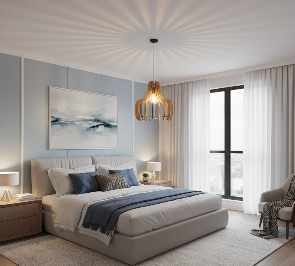 Lustre chic et moderne en bois - Image 6