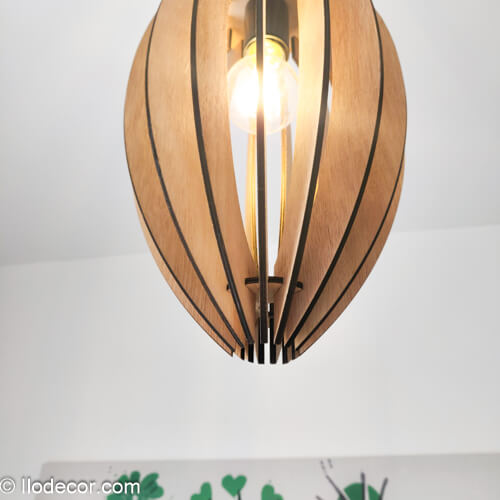 Lampe fusée XL en bois pour enfant - Image 9