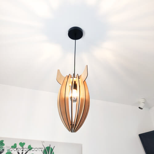 Lampe fusée XL en bois pour enfant - Image 2