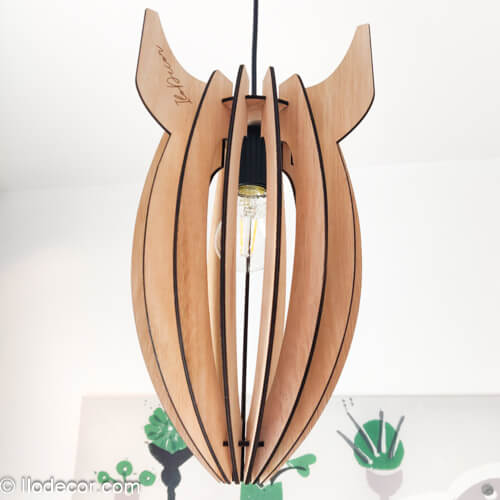 Lampe fusée XL en bois pour enfant - Image 7