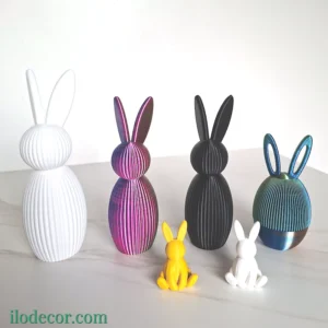 Statuette Lapin Design Japandi – Décoration Minimaliste en Impression 3D
