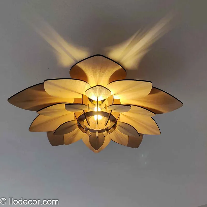 Suspension luminaire fleur de lotus - Image 5