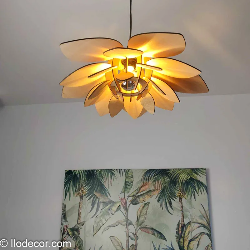 Suspension luminaire fleur de lotus - Image 2