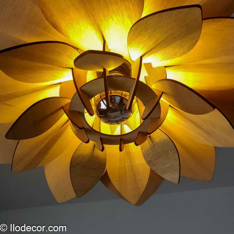 Suspension luminaire fleur de lotus - Image 6
