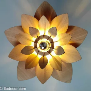 Suspension luminaire fleur de lotus