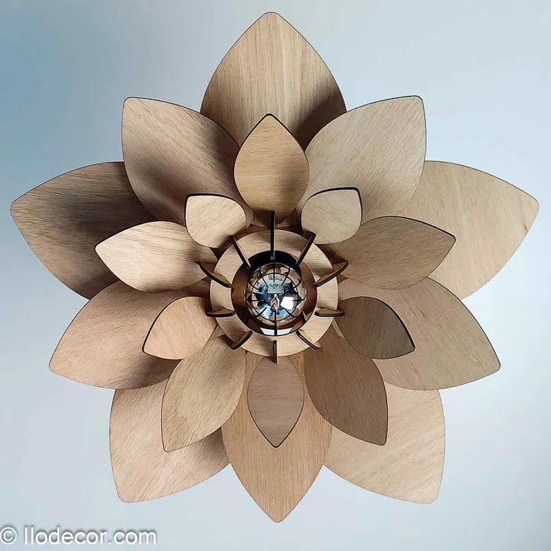 Suspension luminaire fleur de lotus - Image 9